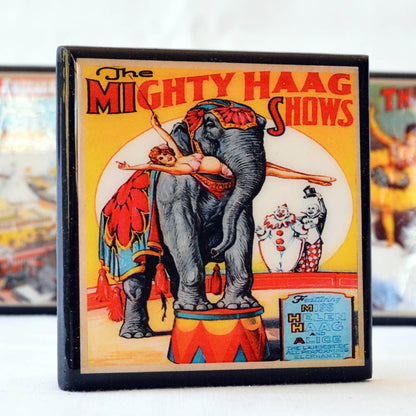 Circus Poster Coaster Set-4
