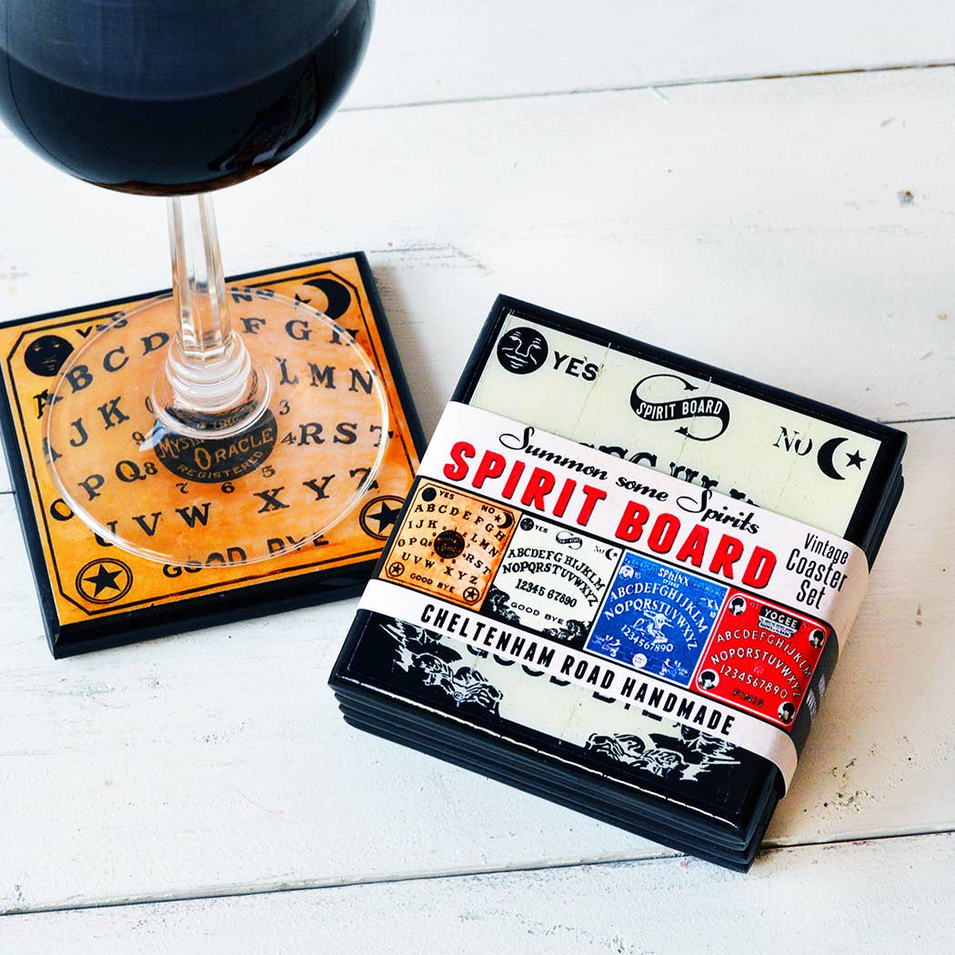 Summon Some Spirits: Spooky Spirit Board Drink Coaster Set-1