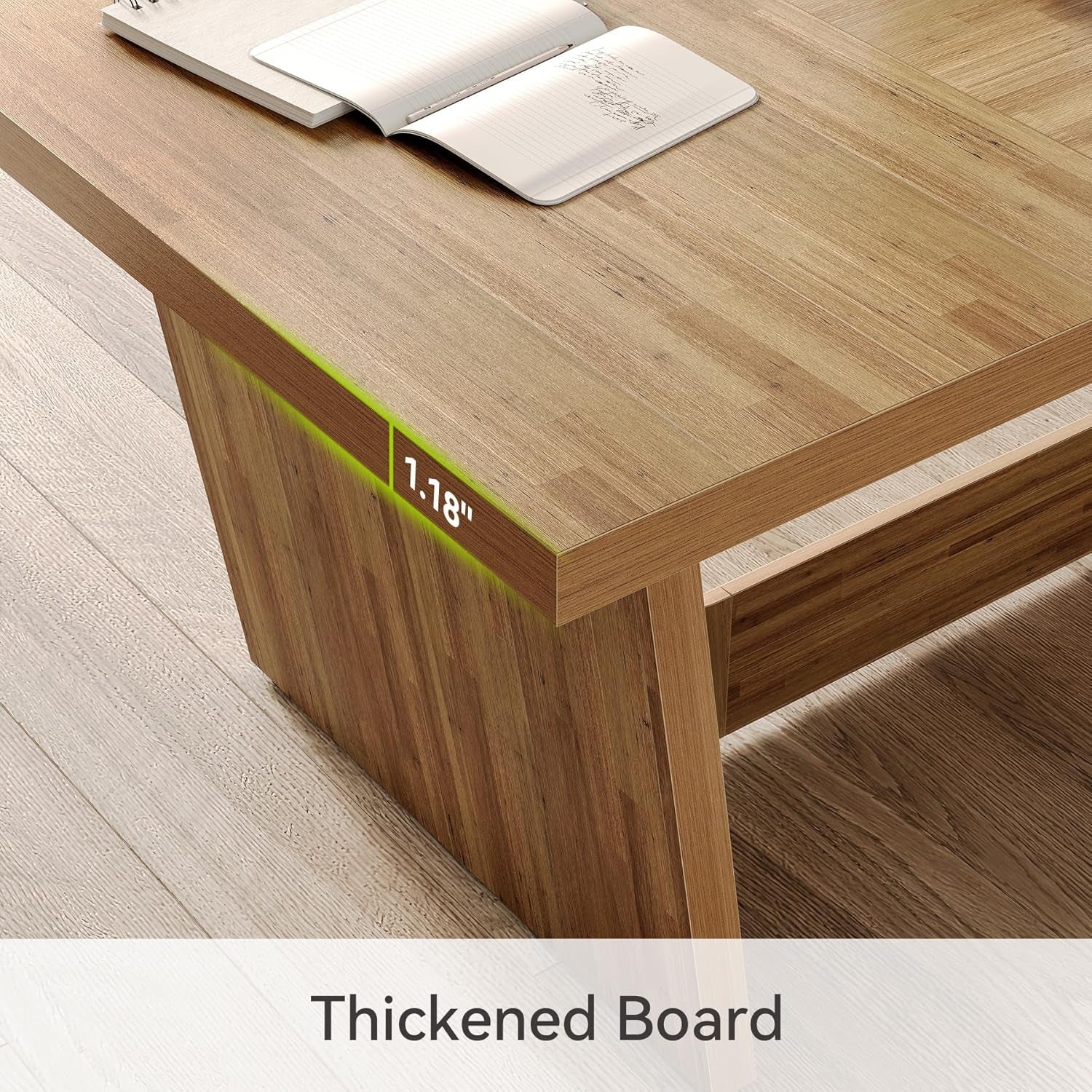 Spacious Wooden Executive Desk for Home Office Use-3