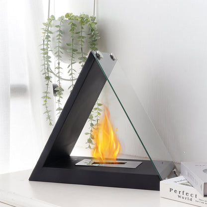 15.5" x 8" x 14.5” Glass Tabletop Fireplace-3