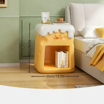 Chic Cheese Duck Bedside Table - Yellow-1