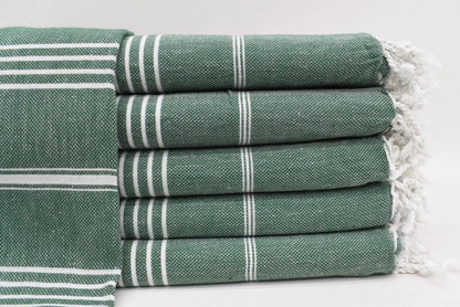MONACO DARK GREEN TURKISH TOWEL-2
