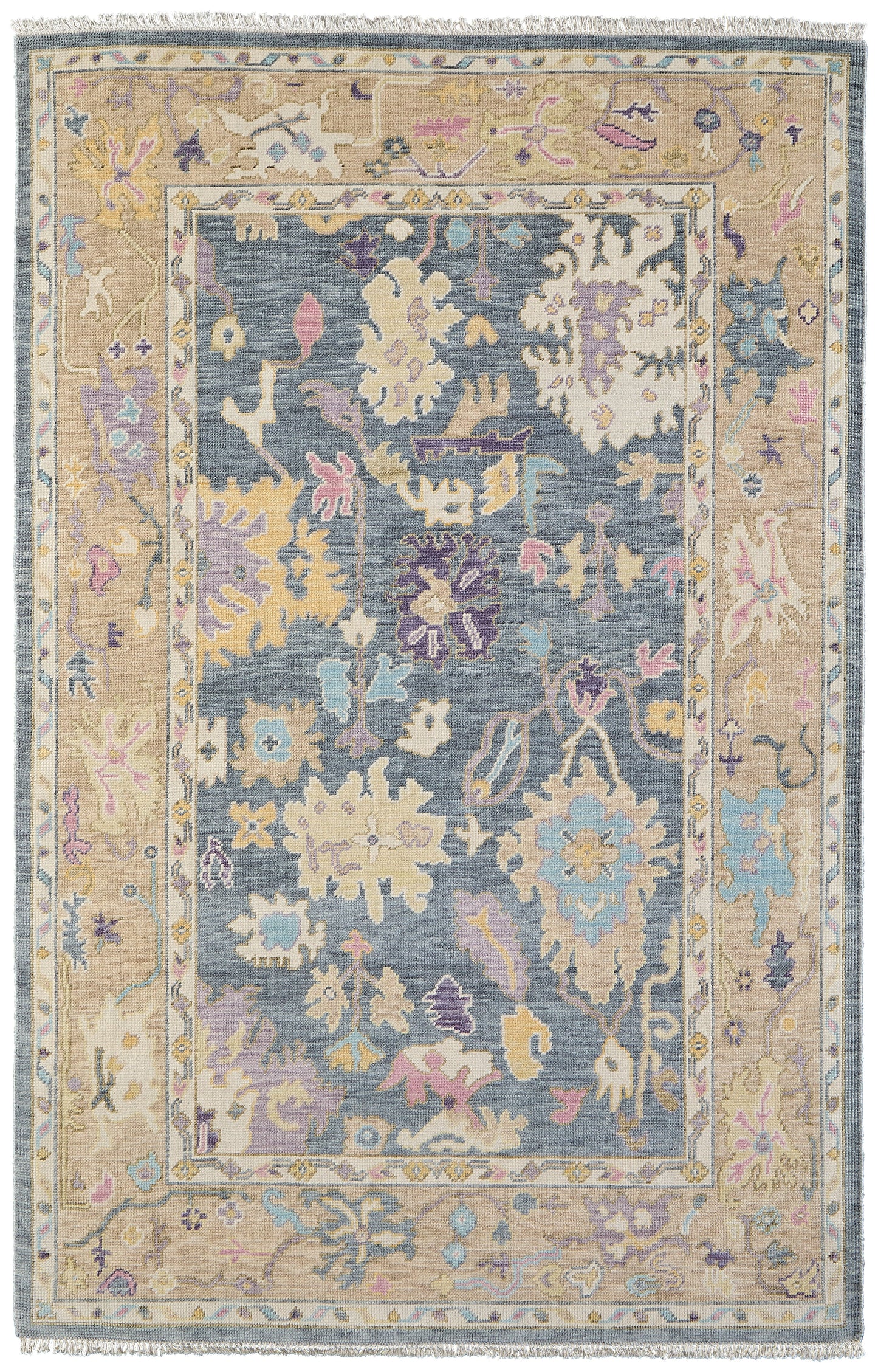 Karina Traditional Persian - Gold/Blue/Purple Area Rug-0