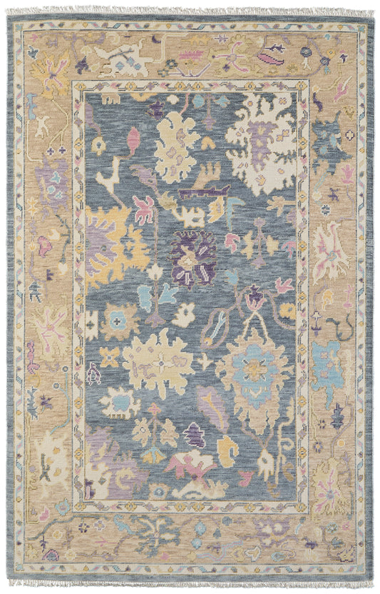 Karina Traditional Persian - Gold/Blue/Purple Area Rug-0