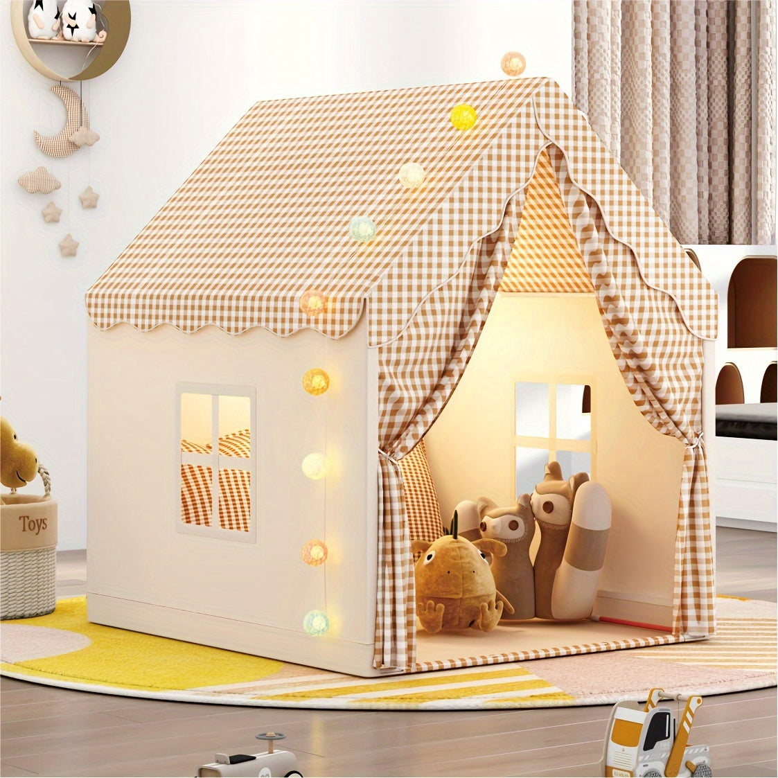Kids Castle Play Tent Indoor Pretend Playhouse-2