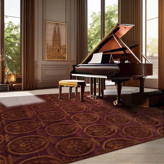 6x9 Aubergine Hand Knotted Tibetan 100% Wool Michaelian & Kohlberg Transitional Oriental Area Rug-0