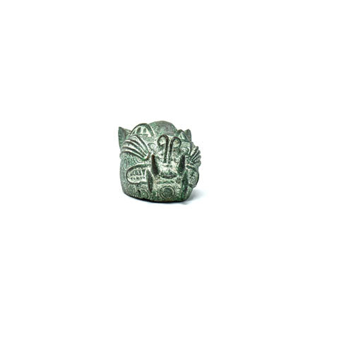 Benin Bronze Leopard Head SM-1
