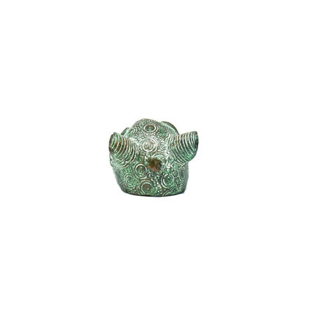 Benin Bronze Leopard Head SM-2