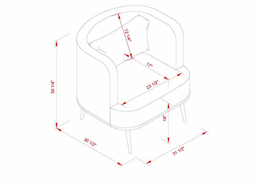 Courtisols Modern Curved Gray Accent Chair-1
