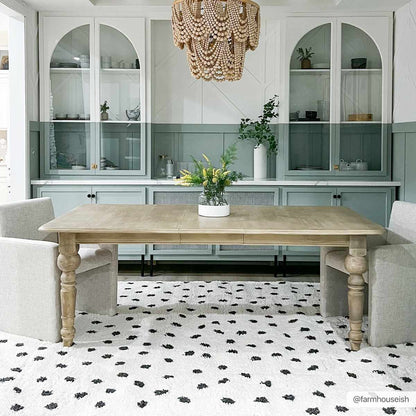 Chaia Dotted Black & White Plush Rug-0