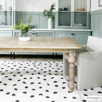 Chaia Dotted Black & White Plush Rug-1