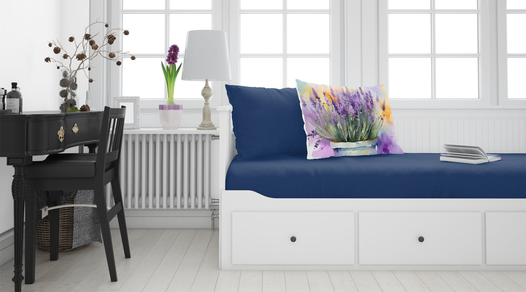 Lavender in Watercolor Standard Pillowcase-1
