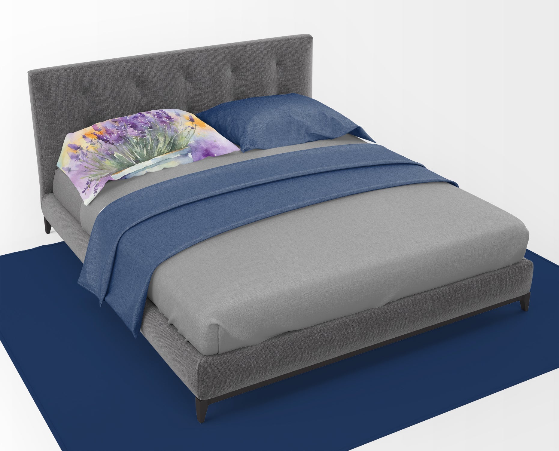 Lavender in Watercolor Standard Pillowcase-2