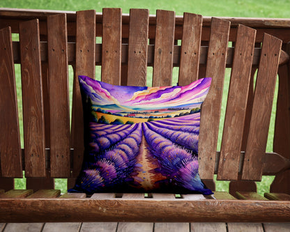 Colorful English Lavender Throw Pillow-1