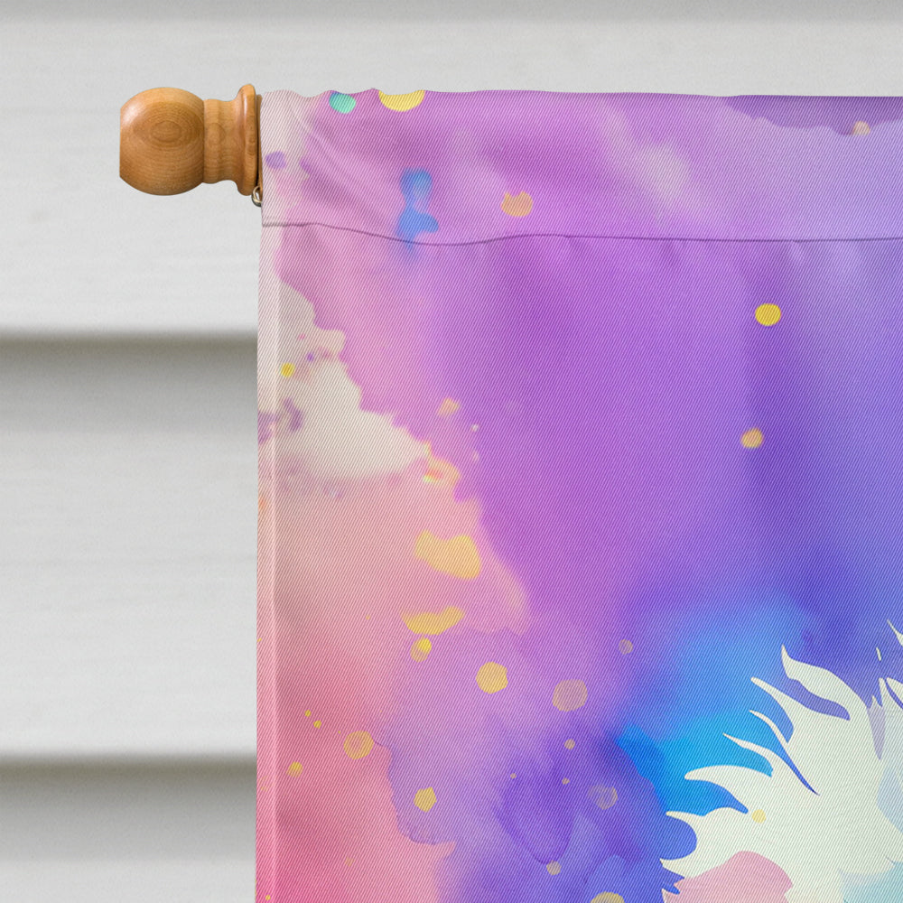 Bichon Frise Hippie Dawg House Flag-2