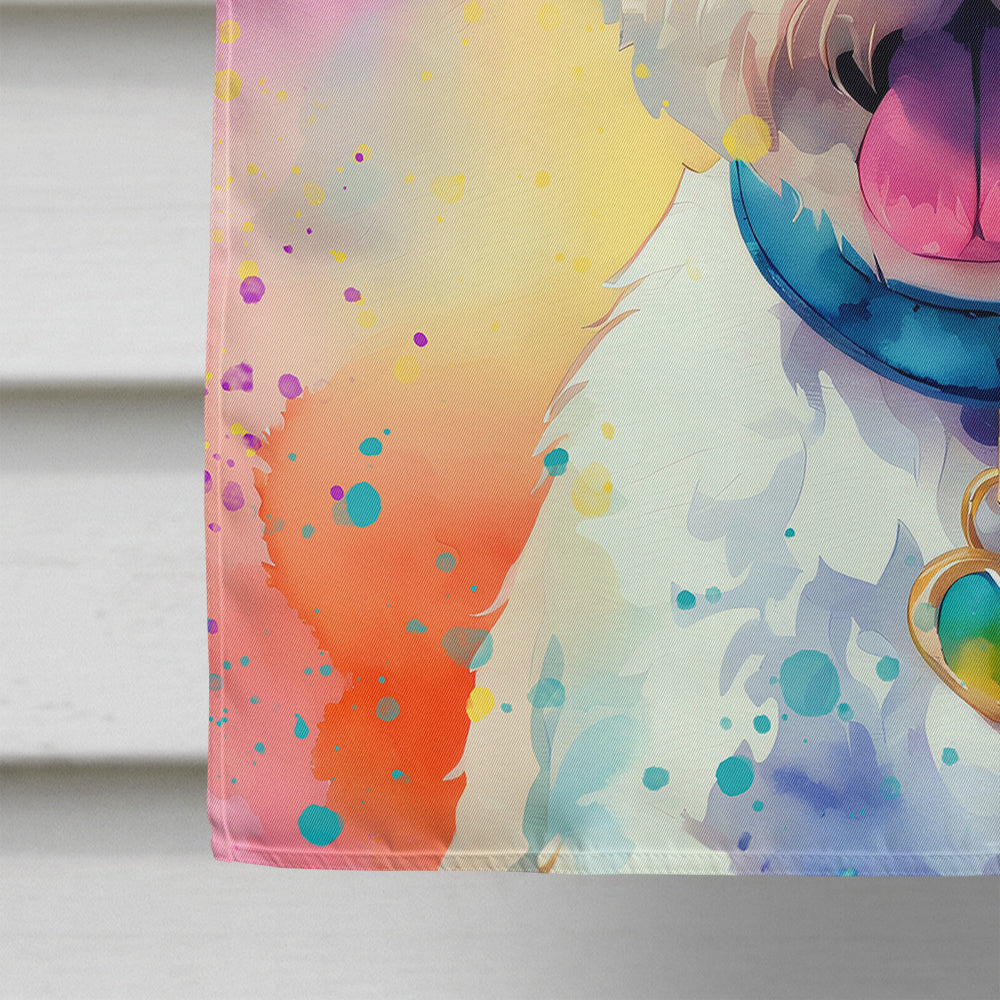 Bichon Frise Hippie Dawg House Flag-3
