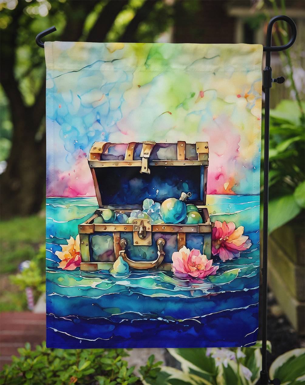 Treasure Chest Garden Flag-2