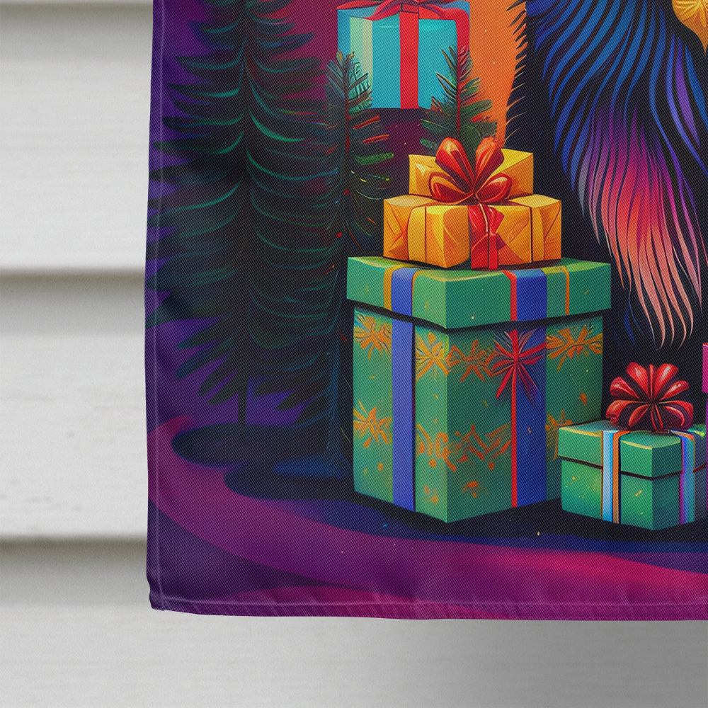 Belgian Sheepdog Holiday Christmas House Flag-3