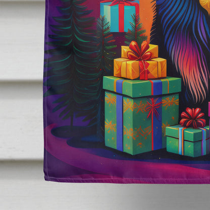 Belgian Sheepdog Holiday Christmas House Flag-3
