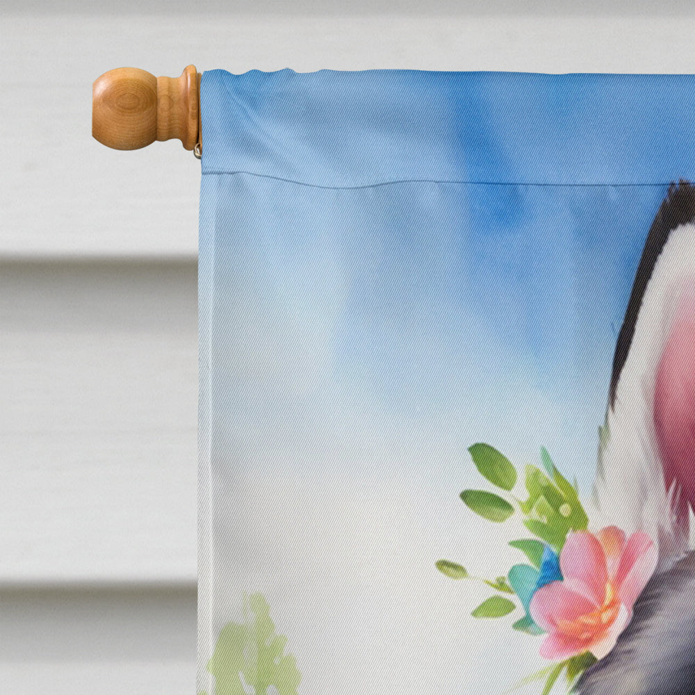 Siberian Husky Easter Egg Hunt House Flag-2