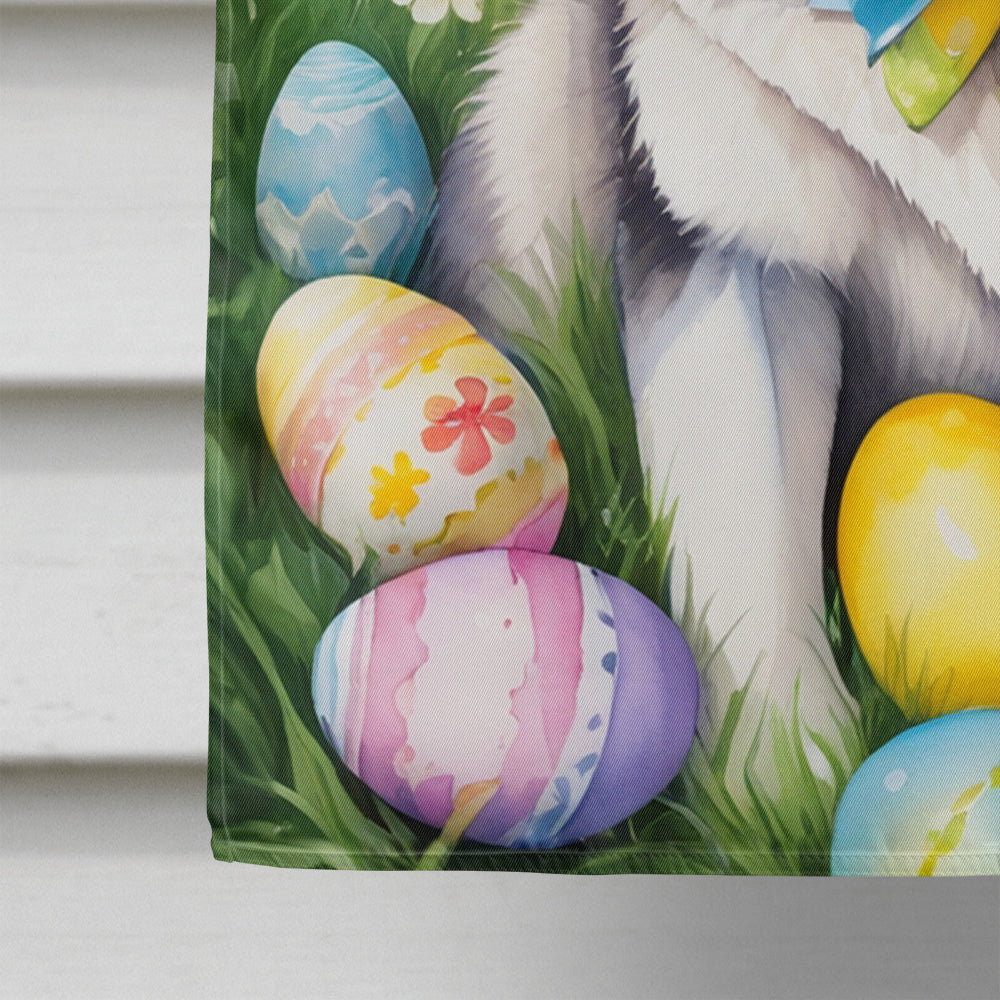 Siberian Husky Easter Egg Hunt House Flag-3