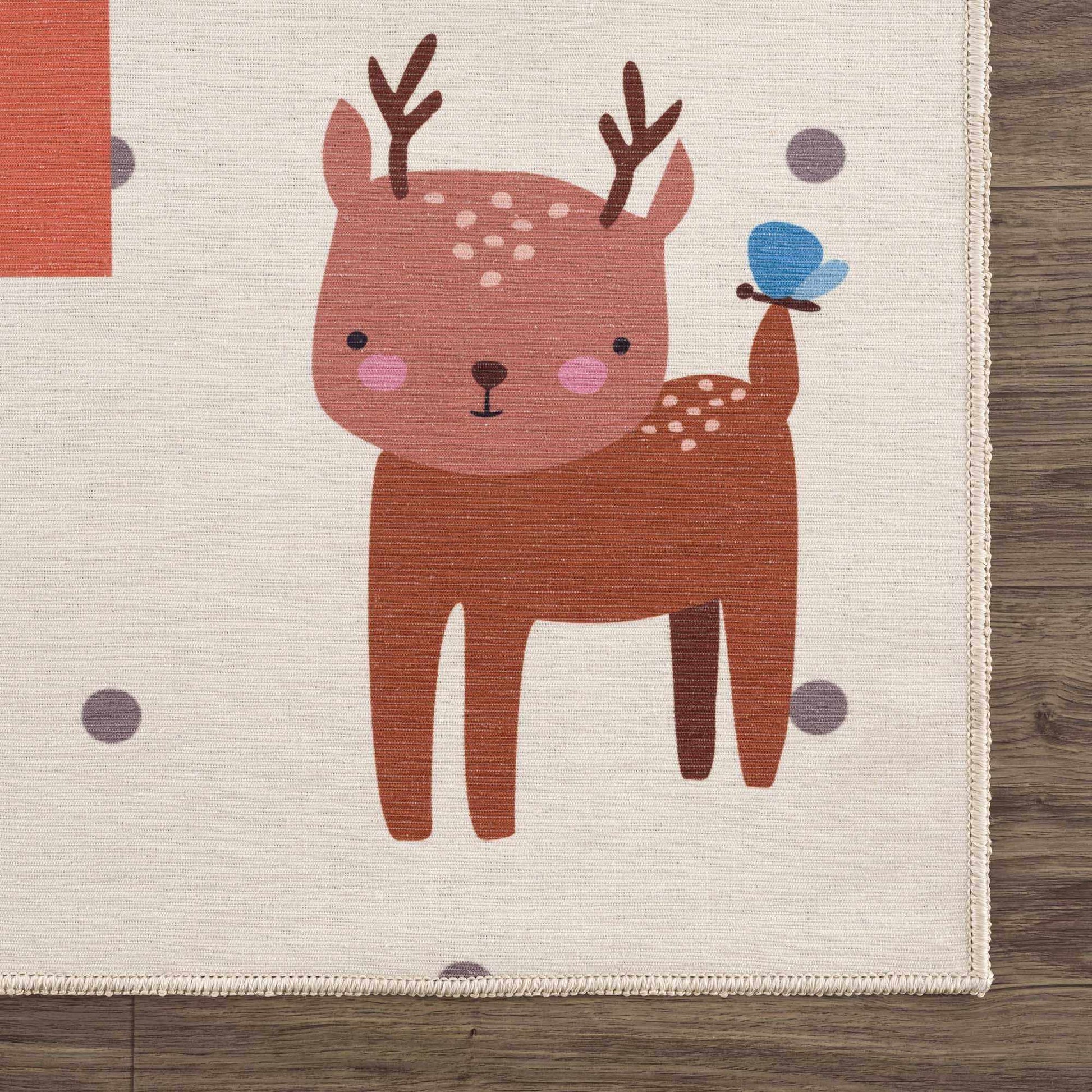 Lundy Colorful Hopscotch Washable Kids Rug-4