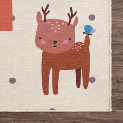 Lundy Colorful Hopscotch Washable Kids Rug-4