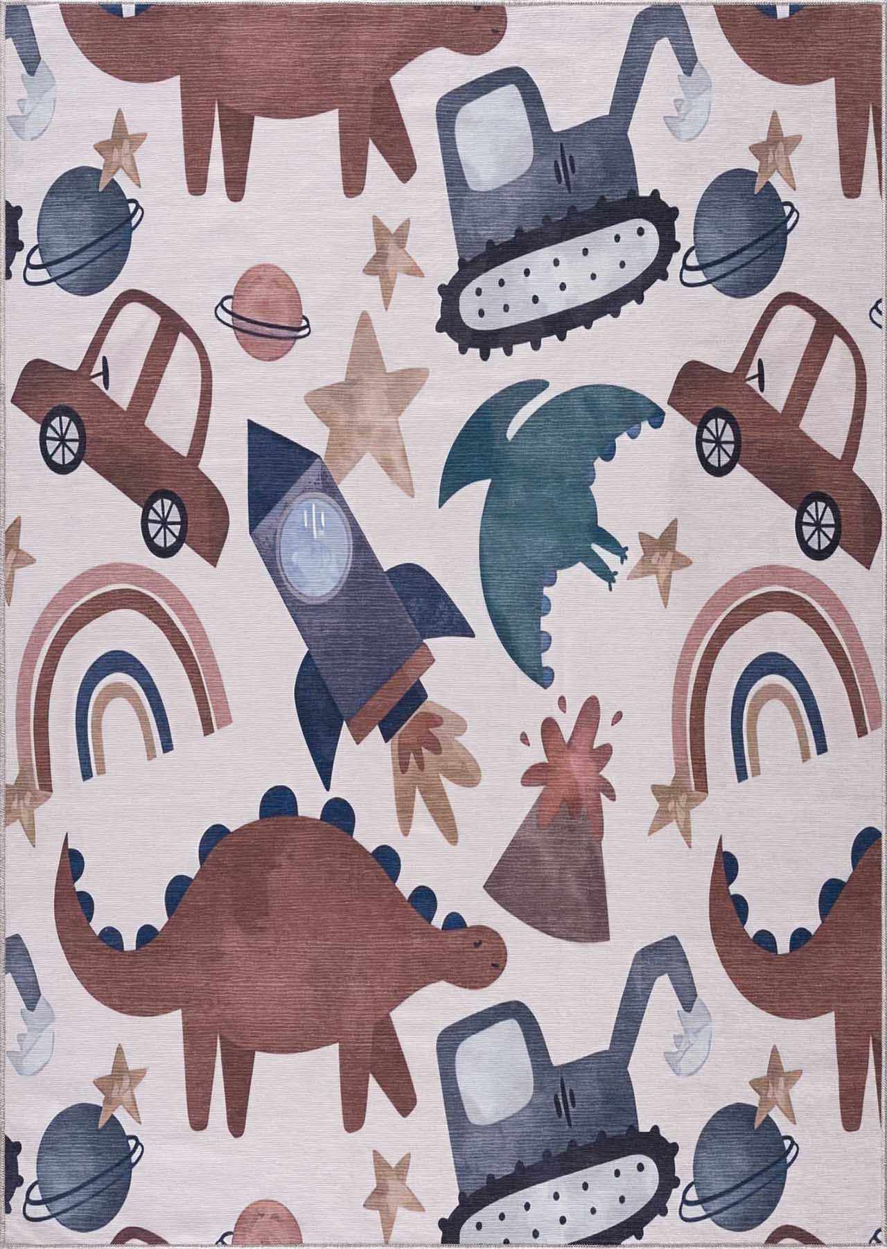 Libra Rainbow Washable Kids Rug-1