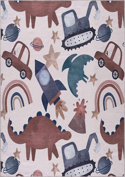 Libra Rainbow Washable Kids Rug-1