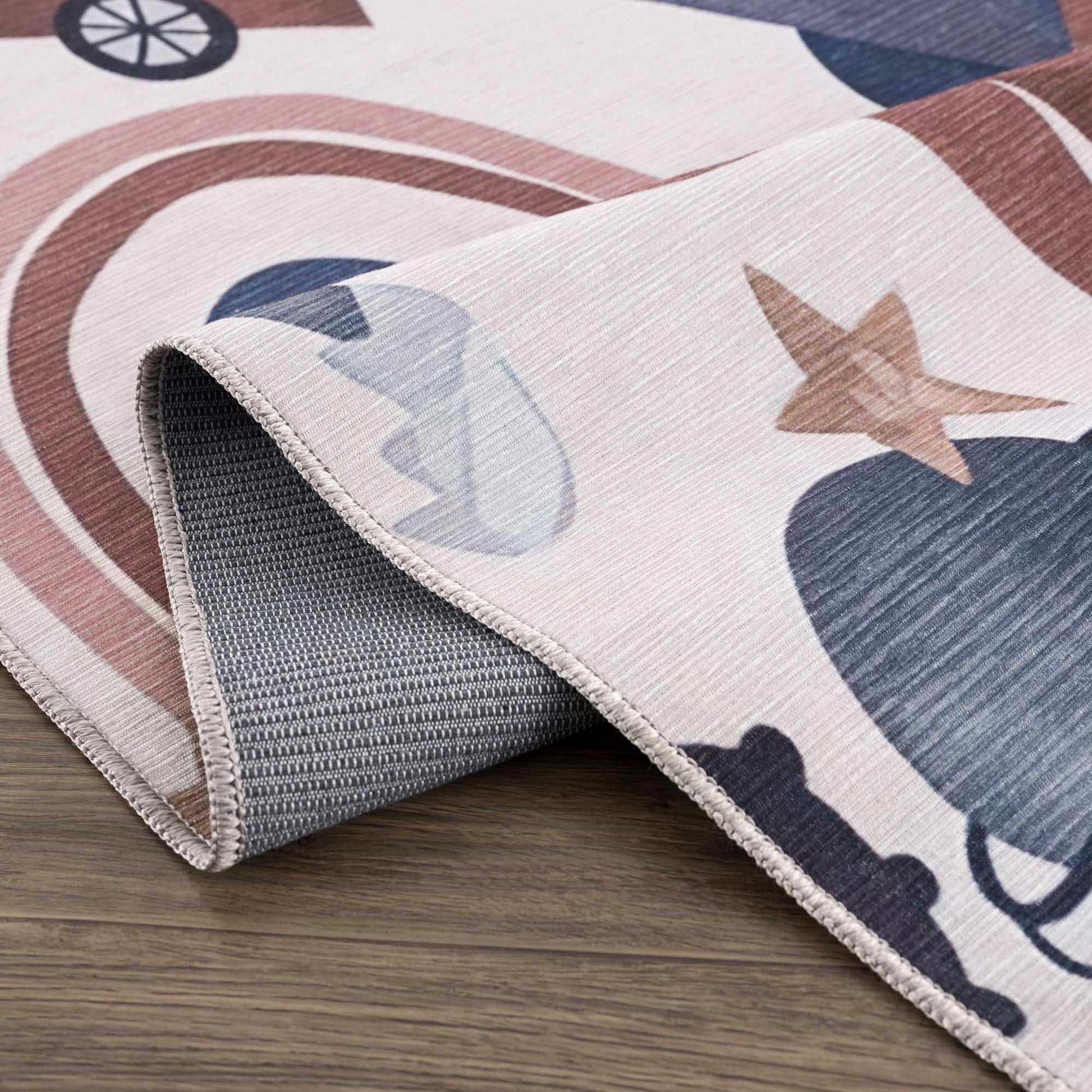Libra Rainbow Washable Kids Rug-4