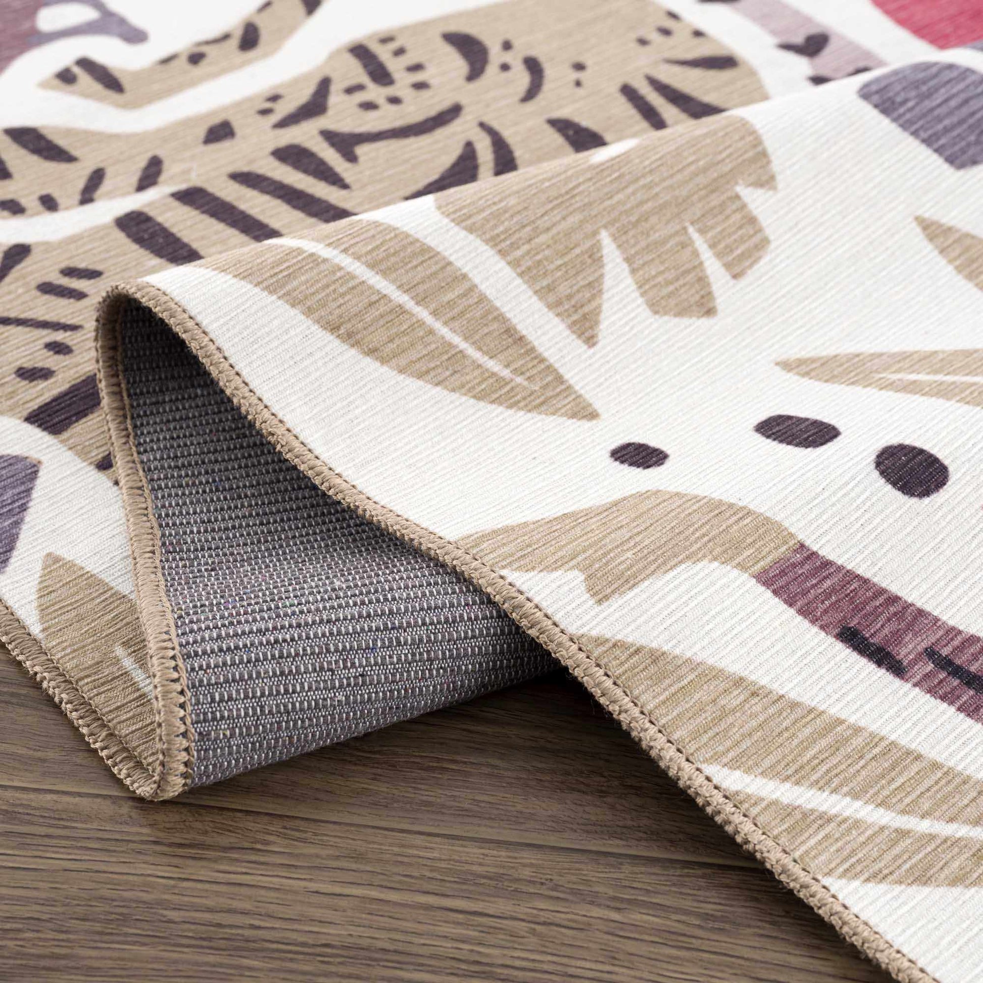 Natal Animal Print Washable Kids Rug-4