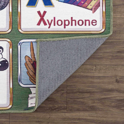 Osric Colorful Alphabet Washable Kids Rug-2