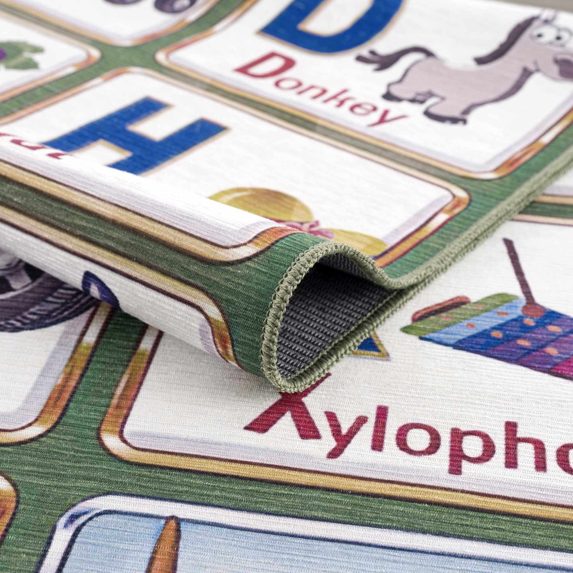 Osric Colorful Alphabet Washable Kids Rug-3