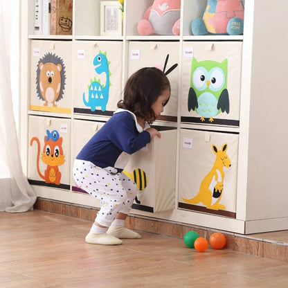Squared Foldable Storage Box with Animals Multivariant-0