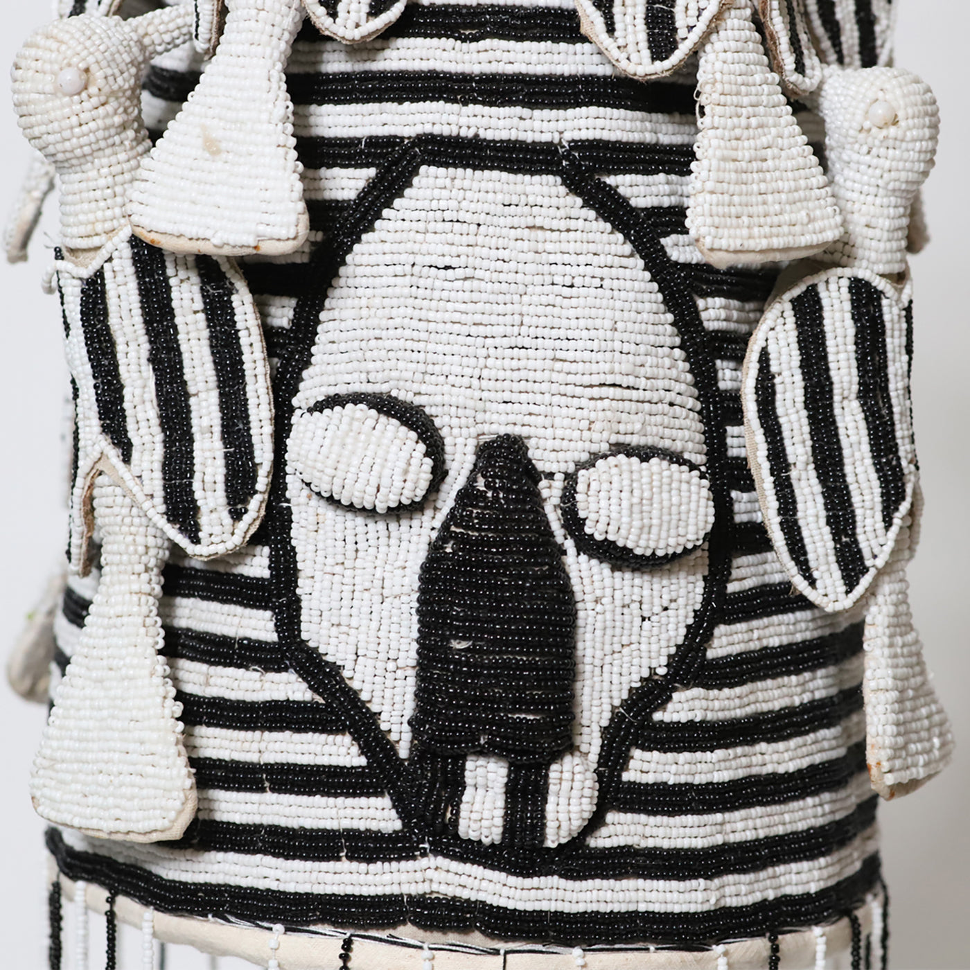 Yoruba Crown White on a stand | Handmade in Nigeria-2