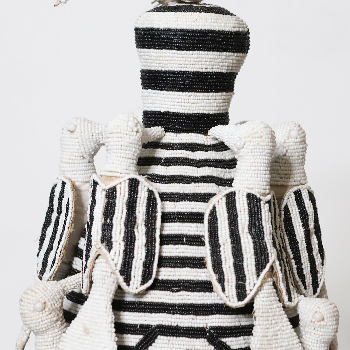 Yoruba Crown White on a stand | Handmade in Nigeria-3
