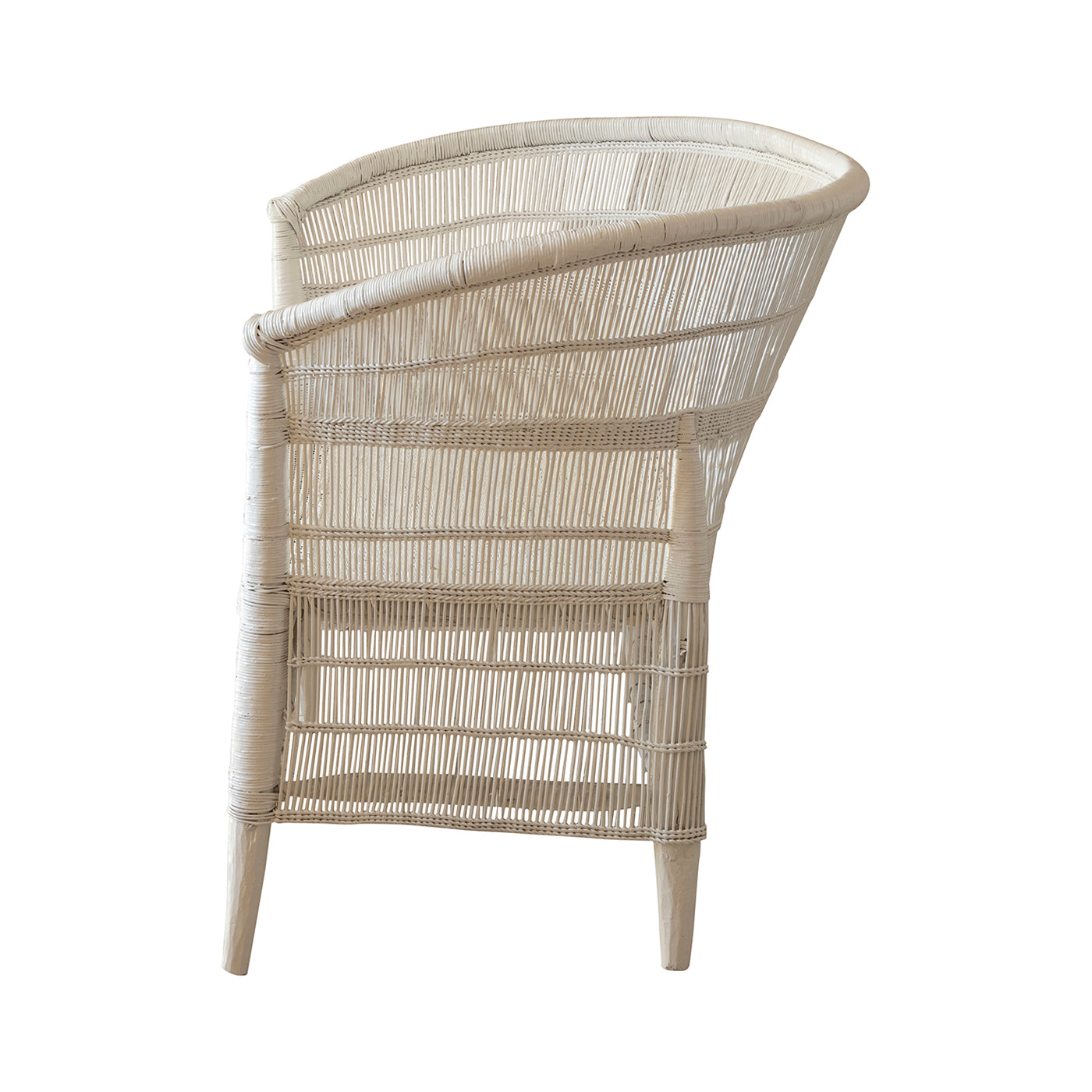 Malawi Cane Chair  | White Handwoven in Malawi-3