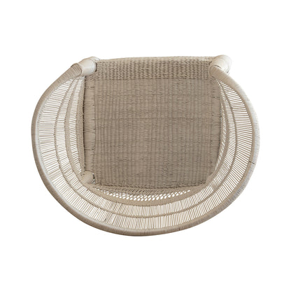 Malawi Cane Chair  | White Handwoven in Malawi-4