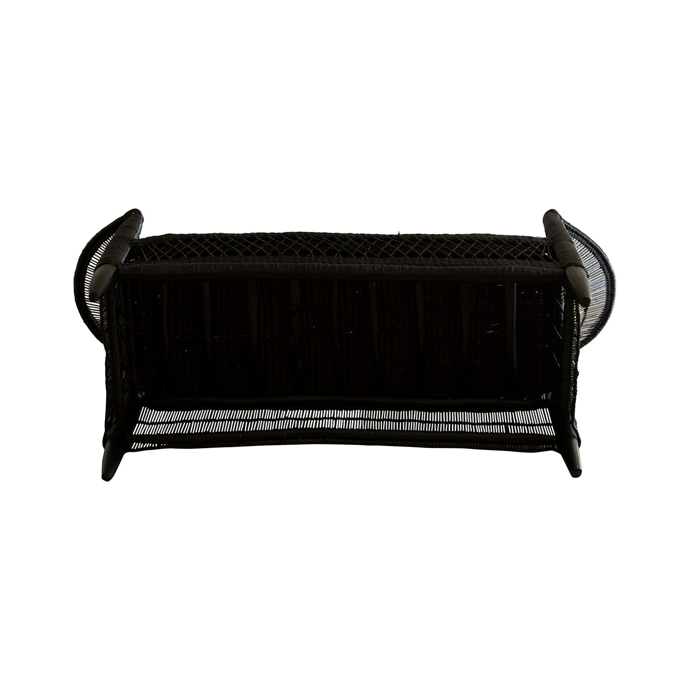 Malawi Cane Love Seat | Black Handwoven in Malawi-1