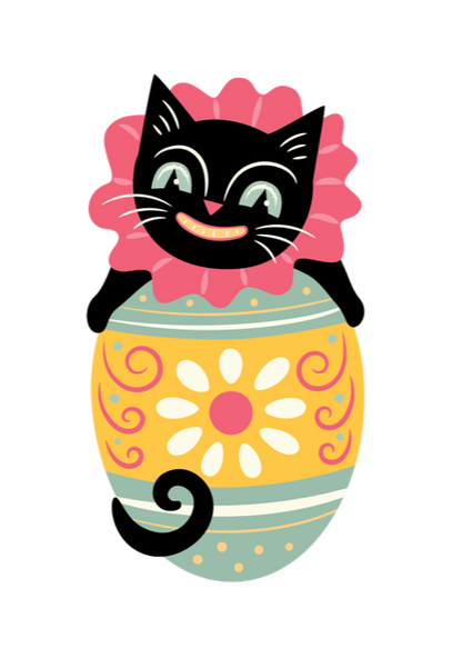 Eggcellent Black Cat Brooch Johanna Parker x Lipstick & Chrome-3