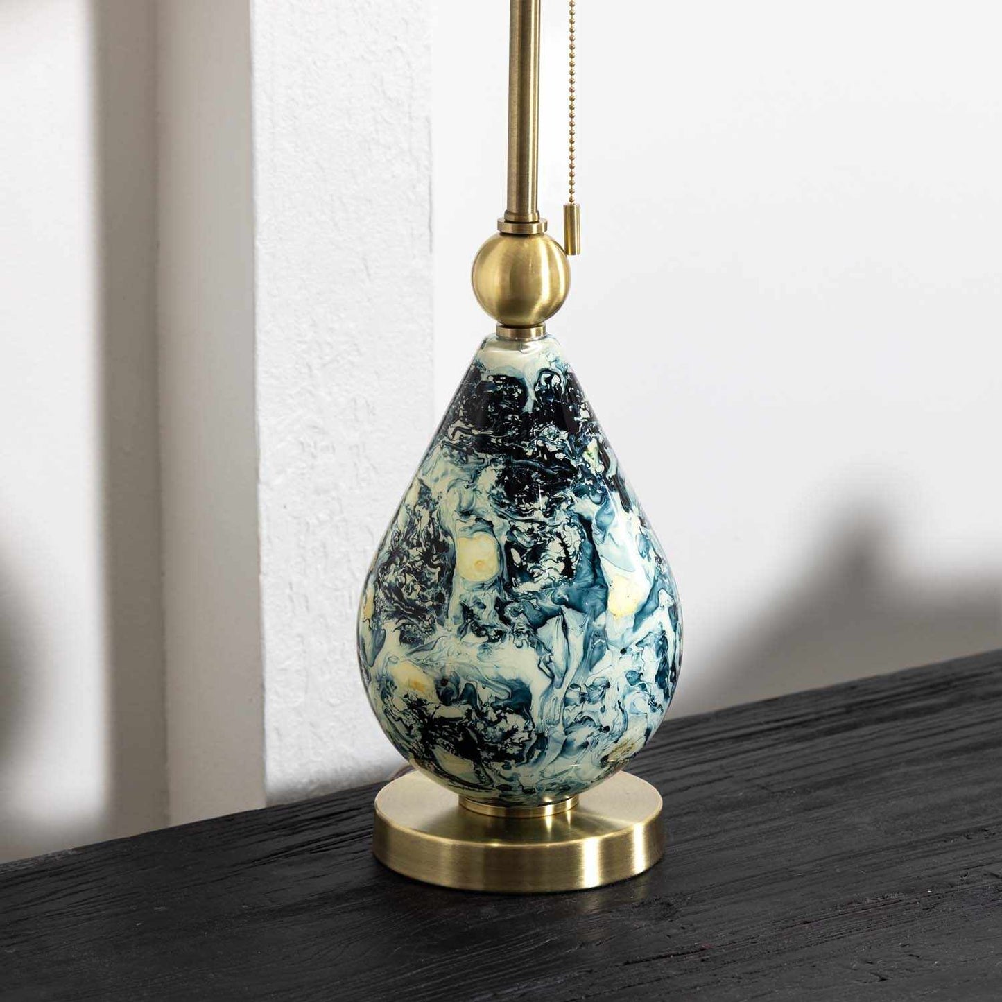 Katipunan Aqua Gold Metallic Brass Table Lamp-4