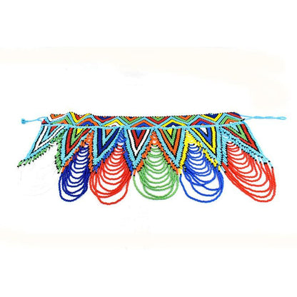 Mawe Long Beaded Bib Necklace 01-1