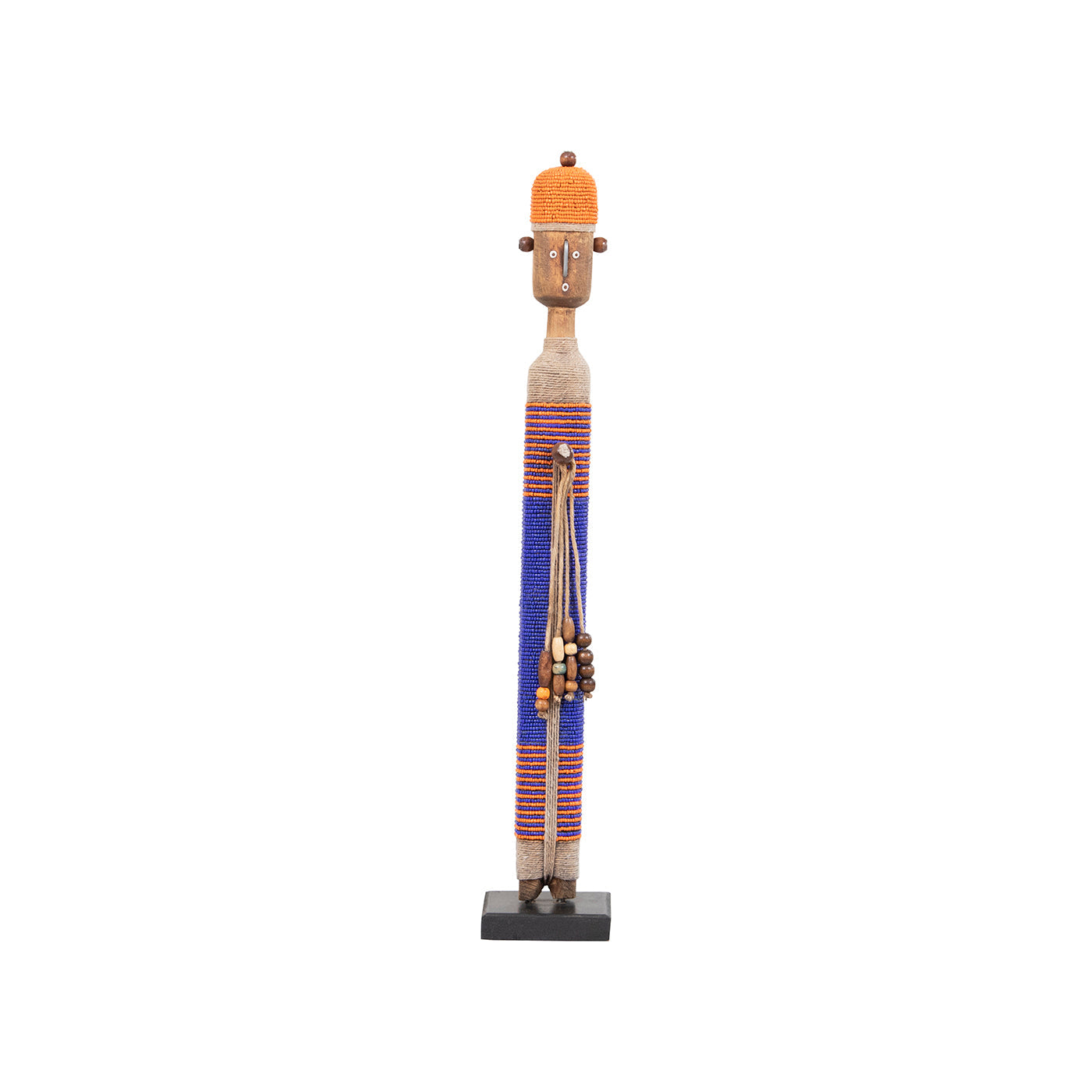 Beaded Namji Doll 103 Blue & Orange-0