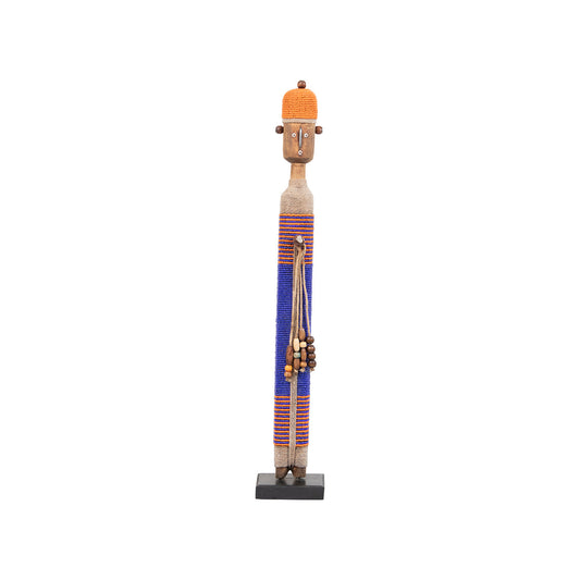 Beaded Namji Doll 103 Blue & Orange-0