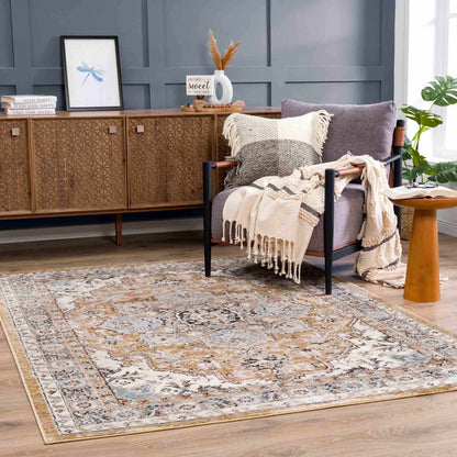 Albie Gold & Beige Area Rug-5