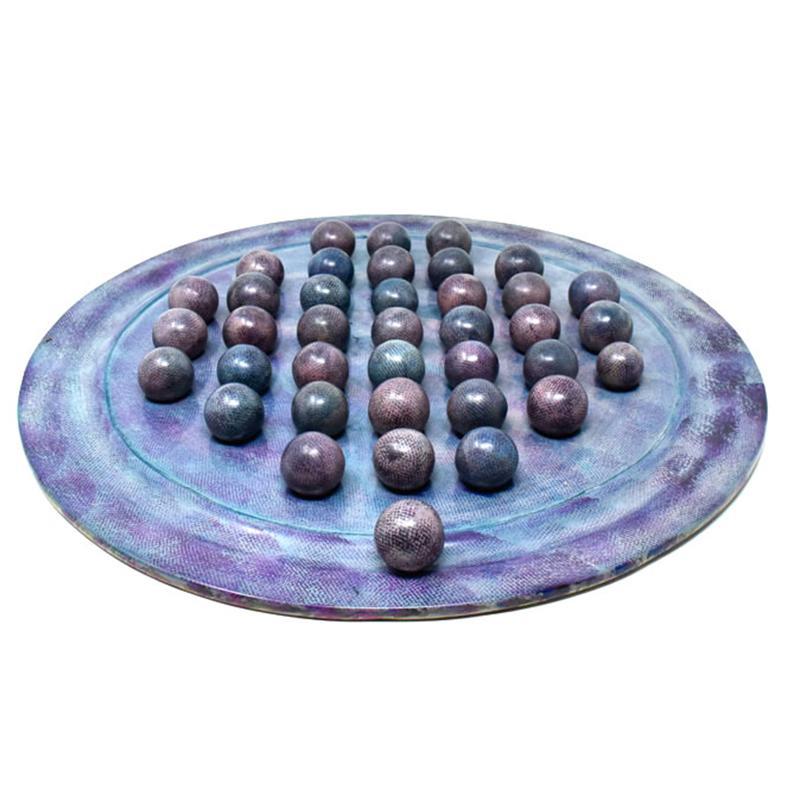 Purple Soapstone Solitaire Game Set 01-0