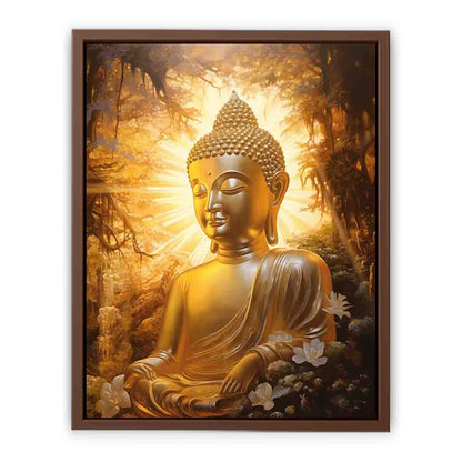 Buddha Gold Painitng Art Canvas Art Print-6
