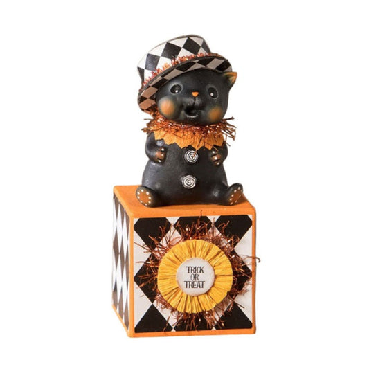 Top Hat Kitty on Block by Bethany Lowe Designs-0