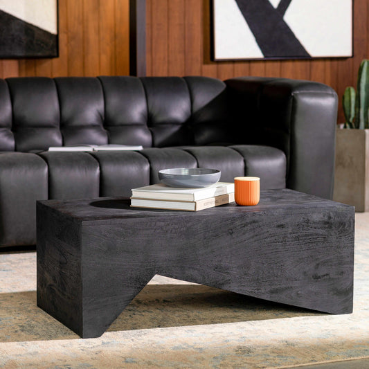 Abana Black Minimalist Coffee Table-0