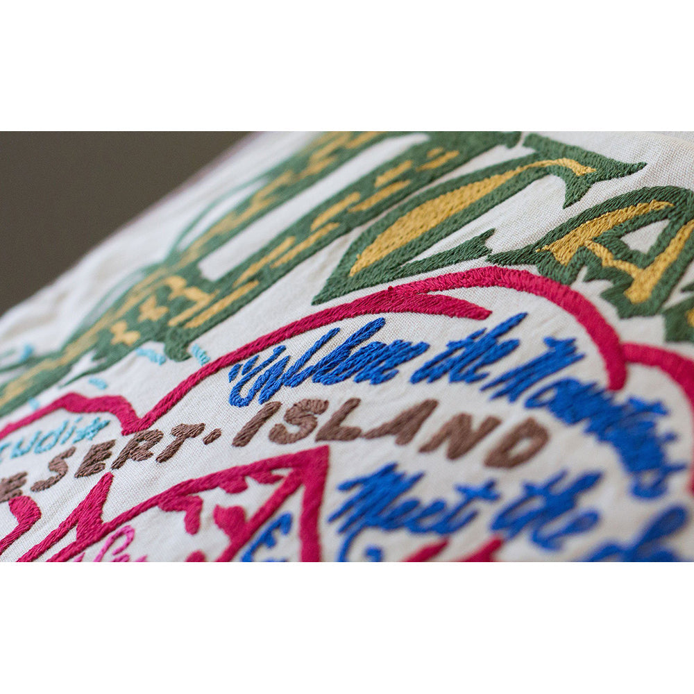 Acadia National Park Hand-Embroidered Pillow-2